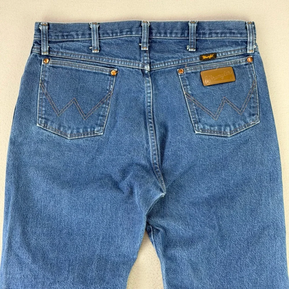 Wrangler Jeans 13MWZ Cowboy Cut Mens 36x32 Blue Denim‎ Western Rodeo Retro Work